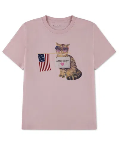Abercrombie Kids' Girls' Oversized Crewneck T-shirt In Pink