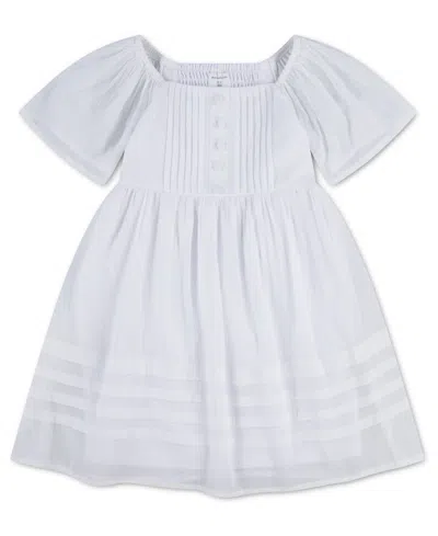 Abercrombie Kids' Girls' Pintuck Square Neck Mini Dress In White