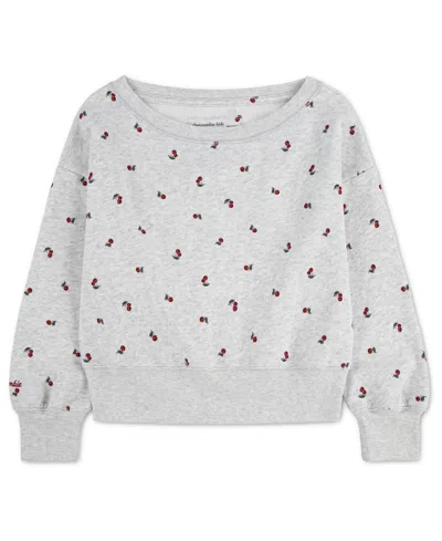 Abercrombie Kids' Girls' Printed Off-the-shoulder Sweatshirt In Animal Print