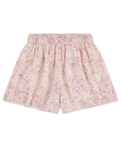 Abercrombie Kids' Girls' Pull-on Floral Flared Shorts In Pink