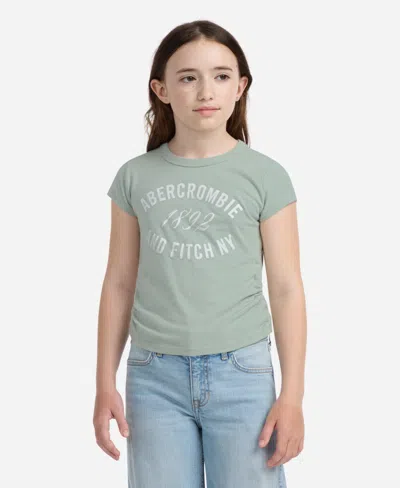 Abercrombie Kids' Girls Ruched T-shirt In Green