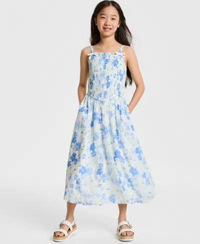 Abercrombie Kids' Girls' Smocked Maxi Dress In Blue