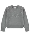 Abercrombie Girls Sparkle Crew Sweater In Green