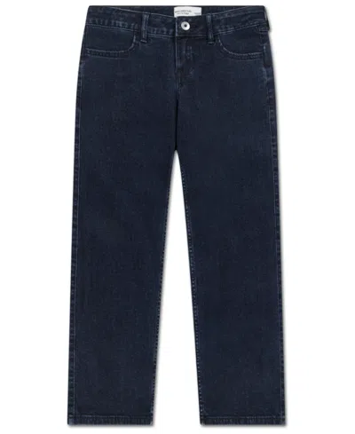 Abercrombie Kids' Girls Sparkle Low-rise Baggy Jeans In Blue