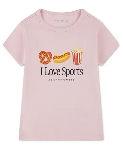 Abercrombie Kids' Girls' Sports Baby Crewneck T-shirt In Pink