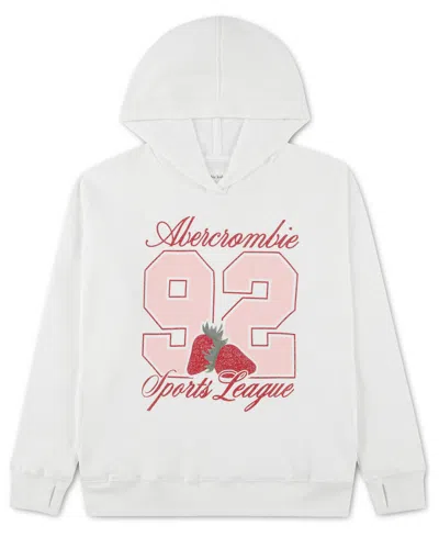 Abercrombie Kids' Girls' Strawberry Pull-on Hoodie In White