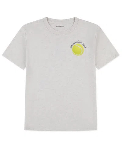 Abercrombie Kids' Girls' Tennis Oversized Crewneck T-shirt In Gray