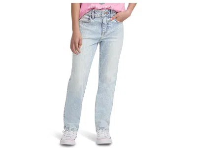 Abercrombie High Rise 90s Straight Jeans (little Kid/big Kid) Girl's Jeans Cumulus : 11-12 Big Kid, Cotton/denim In Blue