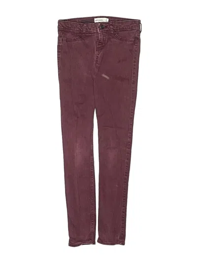 Pre-owned Abercrombie Kids' Jeans In Burgundy