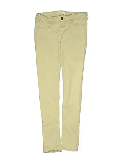 Pre-owned Abercrombie Kids' Khaki Pant In Yellow