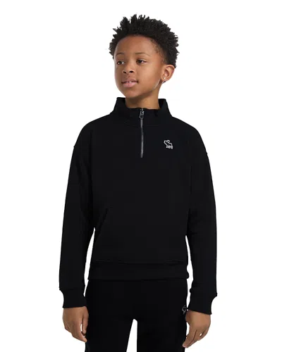 Abercrombie Kids Boys' Essential Quarter Zip Mock Neck Pullover - Little Kid, Big Kid In Gray