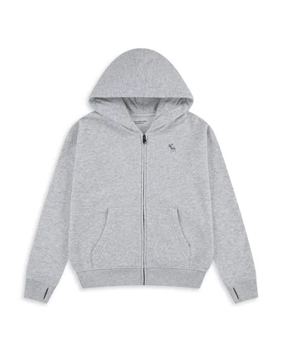 Abercrombie Kids Boys' Essentials Full Zip Hoodie - Little Kid, Big Kid In Gray