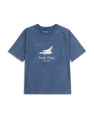 Abercrombie Kids Boys' Fresh Drip Tee - Big Kid In Blue