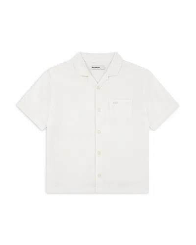 Abercrombie Kids Kids' Linen Blend Camp Shirt In White