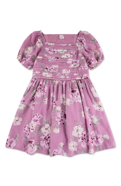 Abercrombie Kids Emerson Floral Crinkle Dress In Purple