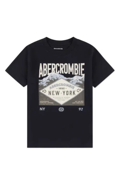 Abercrombie Kids Kids' Adirondacks Cotton Graphic T-shirt In Black
