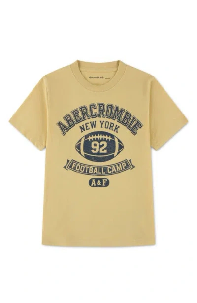 Abercrombie Kids Kids' Afb Football Camp Cotton Graphic T-shirt In Brown