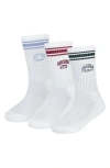 Abercrombie Kids Kids' Assorted 3-pack Crew Socks In White