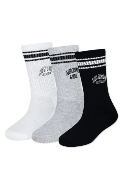 Abercrombie Kids Kids' Assorted 3-pack Crew Socks In White