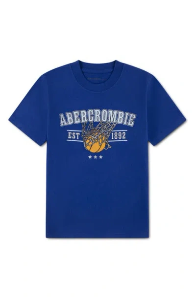 Abercrombie Kids Kids' Basketball Graphic T-shirt In Blue