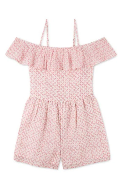 Abercrombie Kids' Girls' Flutter Detail Romper In Pink