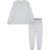 Abercrombie Kids Kids' Core Fitted Two-piece Jogger Pajamas In Gray
