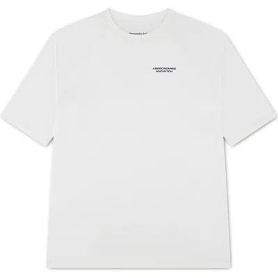 Abercrombie Kids Kids' Core Short Sleeve Rashguard In White