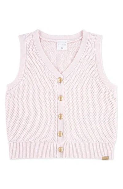 Abercrombie Kids Kids' Cotton Blend Sweater Vest In Pink