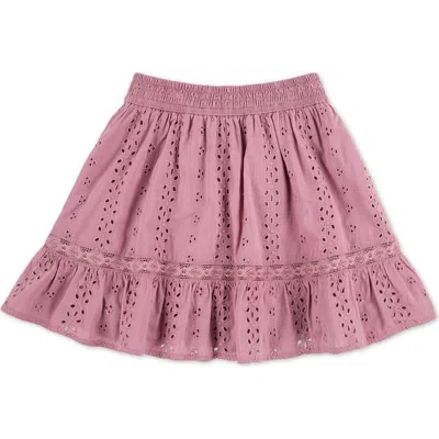 Abercrombie Kids Kids' Cotton Eyelet Skort In Pink