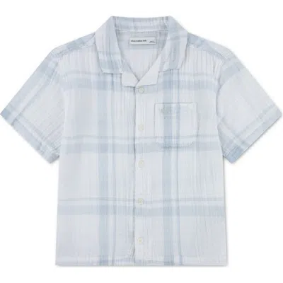 Abercrombie Kids Kids' Cotton Gauze Camp Shirt In Blue