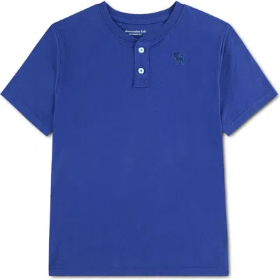 Abercrombie Kids Kids' Essential Cotton Blend Henley In Blue