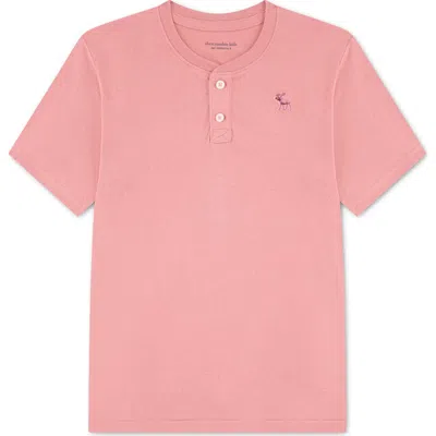 Abercrombie Kids Kids' Essential Cotton Blend Henley In Pink