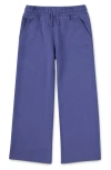 Abercrombie Kids Kids' Essential Wide Leg Fleece Sweatpants In Blue