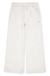 Abercrombie Kids Kids' Essential Wide Leg Fleece Sweatpants In White