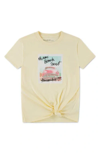 Abercrombie Kids' Girls' Miami Beach Side Knot Crewneck T-shirt In Purple