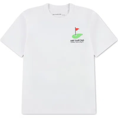Abercrombie Kids Kids' On The Green Graphic T-shirt In White