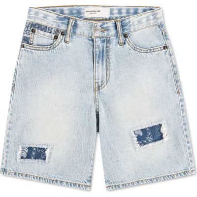 Abercrombie Kids Kids' Patchwork Denim Shorts In Blue