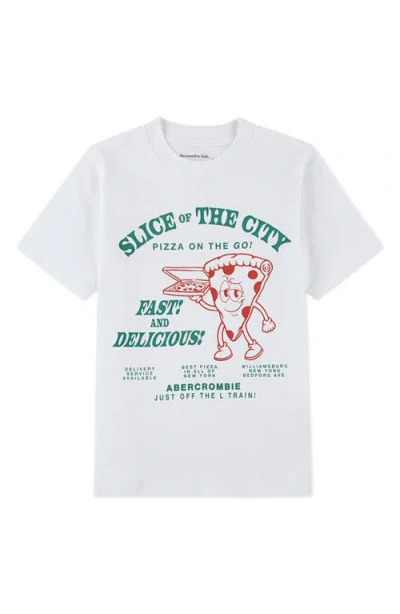 Abercrombie Kids Kids' Pizza Slice Graphic T-shirt In White