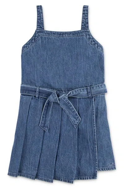 ABERCROMBIE ABERCROMBIE KIDS KIDS' PLEATED DENIM ROMPER