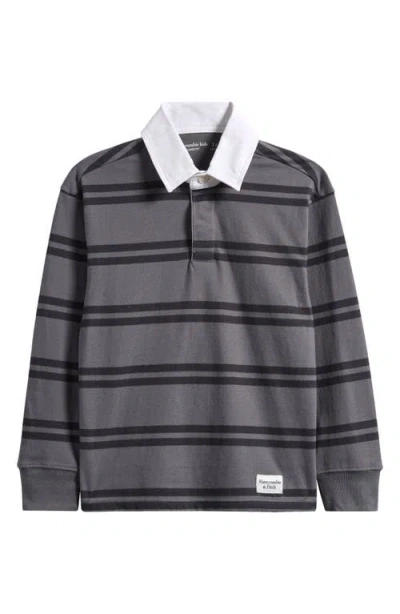 Abercrombie Kids Kids' Rugby Shirt In Gray