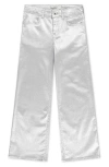 Abercrombie Kids Kids' Shine High Rise Wide Leg Jeans In Silver