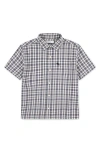 Abercrombie Kids Kids' Simple Life Plaid Cotton Button-up Shirt In Black