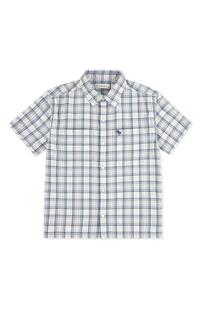 Abercrombie Kids Kids' Simple Life Plaid Cotton Button-up Shirt In Gray