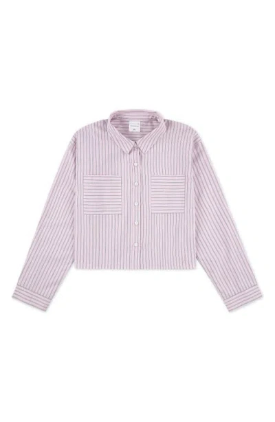 ABERCROMBIE ABERCROMBIE KIDS KIDS' STRIPE BOXY BUTTON-UP SHIRT