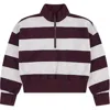 Abercrombie Kids Kids' Stripe Quarter Zip Sweatshirt In Multi