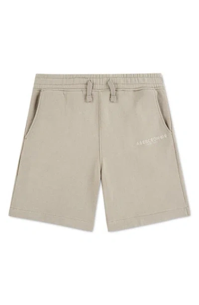 Abercrombie Kids Kids' Sunfaded Fleece Sweat Shorts In Neutral