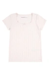 Abercrombie Kids Pointelle T-shirt In Neutral