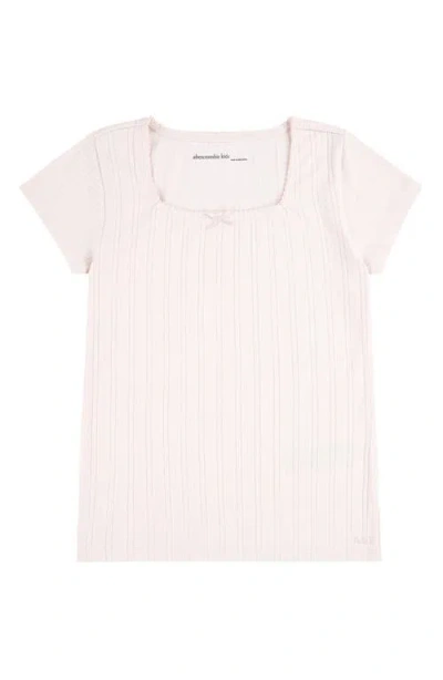 Abercrombie Kids Pointelle T-shirt In Neutral