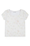 Abercrombie Kids Pointelle T-shirt In White