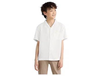 Abercrombie Linen Camp Shirt (big Kids) Boy's Clothing Bright White: 5-6 (little Kids)